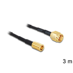 DeLOCK 88647 câble coaxial RG-174 3 m SMA SMB Noir