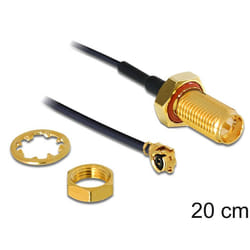 DeLOCK 88746 câble coaxial 0,2 m Noir