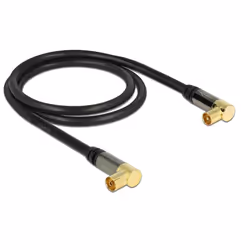 DeLOCK 88781, 1 m, RG-6/U, IEC, IEC, Noir