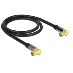 DeLOCK 88781 câble coaxial RG-6/U 1 m IEC Noir