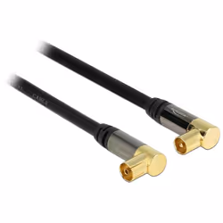 DeLOCK 88781 câble coaxial RG-6/U 1 m IEC Noir