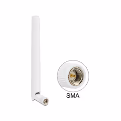 DeLOCK 88790, 2,5 dBi, 0.79 - 0.87 / 1.71 - 1.88 / 2.50 - 2.69 GHz, 50 Ohm, Antenne omni-directionnelle, RP-SMA, Polarisation ...