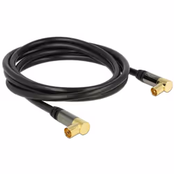 DeLOCK 88865, 2 m, RG-6/U, IEC, IEC, Noir