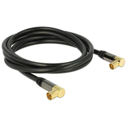 DeLOCK 88865 câble coaxial RG-6/U 2 m IEC Noir