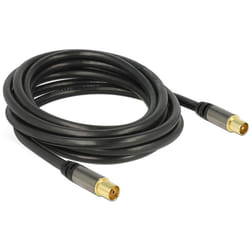 DeLOCK 88924 câble coaxial RG-6/U 3 m IEC Noir