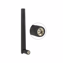 DeLOCK 88969, 4,3 dBi, IEEE 802.11b, IEEE 802.11g, IEEE 802.11n, 50 Ohm, Antenne omni-directionnelle, RP-SMA, Polarisation ve ...