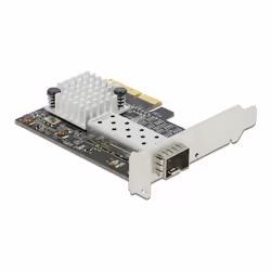 DeLOCK Carte PCI Express x4 vers 1 x fente SFP+ 10 Gigabit LAN, PCIe, PCIe, SFP+, Profil bas, PCIe 3.0, Gris, PC