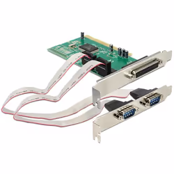 DeLOCK 1x Parallel & 2x Serial - PCI card, PCI, Avec fil, Windows 98SE/ME/2000/NT4.0/XP/Vista, Linux, DOS