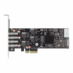 DeLOCK Carte PCI Express x4 vers 4 x externe SuperSpeed USB (USB 3.2 Gen 1) USB Type-A femelle Quad Channel - Facteur de forme à profil bas
