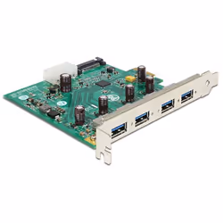 DeLOCK 89323, PCIe, USB 3.2 Gen 1 (3.1 Gen 1), 5 Gbit/s, Windows 7 Home Basic, Windows 7 Home Basic x64, Windows 7 Home Premi ...