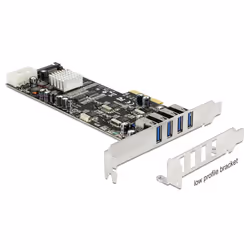 DeLOCK 89365, PCIe, USB 3.2 Gen 1 (3.1 Gen 1), Windows XP/XP-64/Vista/Vista-64/7/7-64/8, Linux, 5 Gbit/s, Windows 7 Home Basi ...