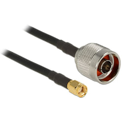 DeLOCK 89466 câble coaxial RG-58 10 m N plug SMA plug Noir