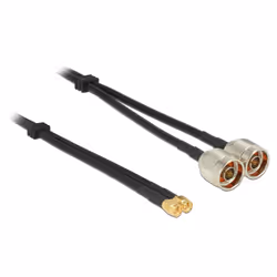 DeLOCK 89467, 5 m, RG-58, 2 x N plug, 2 x SMA plug, Noir