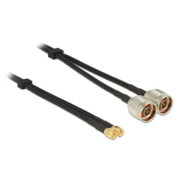 DeLOCK 89467 câble coaxial RG-58 5 m 2 x N plug 2 x SMA plug Noir
