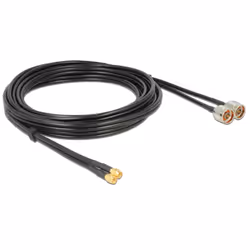 DeLOCK 89467 câble coaxial RG-58 5 m 2 x N plug 2 x SMA plug Noir