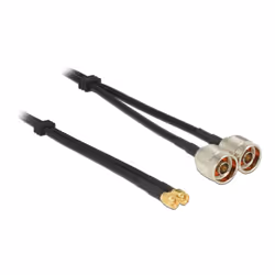 DeLOCK 89468, 10 m, RG-58, 2 x N plug, 2 x SMA plug, Noir
