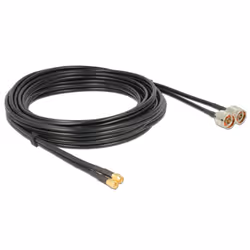 DeLOCK 89468 câble coaxial RG-58 10 m 2 x N plug 2 x SMA plug Noir