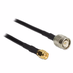 DeLOCK 89506 câble coaxial CFD200 2,5 m TNC SMA Noir