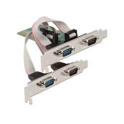 DeLOCK 89557, PCIe, Série, Profil bas, PCIe 2.0, RS-232, Vert
