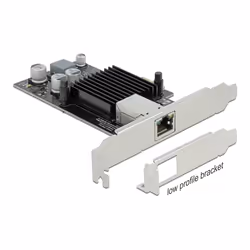 DeLOCK 89574, Interne, Avec fil, PCI Express, Ethernet, 1000 Mbit/s, Noir, Métallique