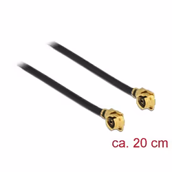 DeLOCK 89608, 0,2 m, 1.13, MHF (I-PEX), MHF (I-PEX), Noir, Or
