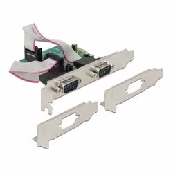 DeLOCK 89641, PCIe, Série, Profil bas, PCIe 2.0, RS-232, Vert