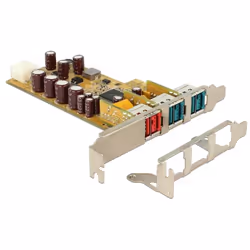 DeLOCK 89655, PCIe, USB 2.0, Chine, Pericom PI7C9X, 0,48 Gbit/s, Boîte
