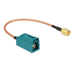 DeLOCK 89664 câble coaxial RG-316 0,2 m FAKRA Z RP-SMA Marron, Vert