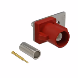 DeLOCK 89752, FAKRA L, Mâle, Or, Rouge, Acier inoxydable, Laiton, Nickel, Plastique, Acier, Chine