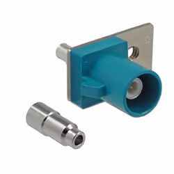 DeLOCK 89812, FAKRA Z, Mâle, Or, Bleu, Acier inoxydable, Laiton, Plastique, Acier, Chine