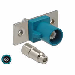 DeLOCK 89826, FAKRA Z, Mâle, Or, Bleu, Acier inoxydable, Laiton, Plastique, Acier, Chine
