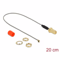 DeLOCK 89831, 0,2 m, RP-SMA, Gris