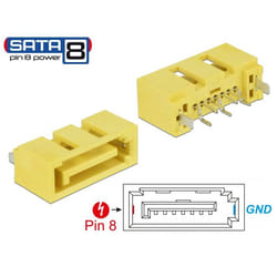 DeLOCK 89886 connecteur de fils SATA Jaune