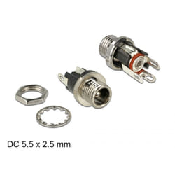 DeLOCK 89911 connecteur de fils DC Noir, Nickel