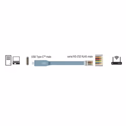 DeLOCK 89917 câble Série Gris 0,5 m USB 2.0 Type-C RJ45