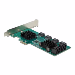 DeLOCK Carte 8 ports SATA PCI Express x1 - Facteur de forme à profil bas