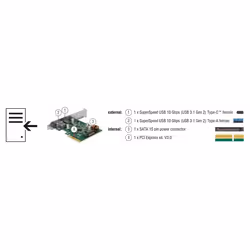 DeLOCK 90299 carte et adaptateur d'interfaces Interne USB 3.2 Gen 1 (3.1 Gen 1) - Vue supplémentaire 5