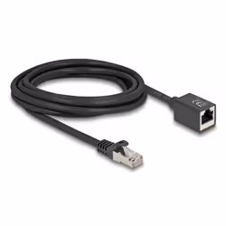 DeLOCK 90317, 3 m, Cat6a, S/FTP (S-STP), RJ-45, RJ-45, Noir