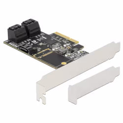 DeLOCK 90395, PCIe, SATA, Vert, 6 Gbit/s, SATA, Boîte avec crochet