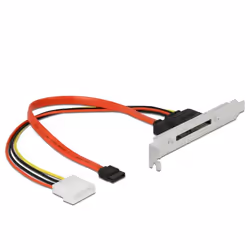 DeLOCK 90418, SATA, SATA, Noir, Rouge, Argent, Blanc, Jaune, PC, Passif, 0,25 m