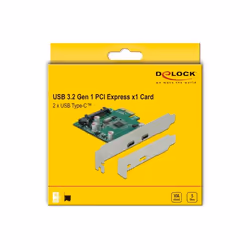 DeLOCK PCI Express x1 Card to 2 x external SuperSpeed USB (USB 3.2 Gen 1) USB Type-C™ female carte et adaptateur d'interfaces Interne USB 3.2 Gen 1 (3.1 Gen 1) - Vue supplémentaire 4
