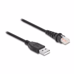 DeLOCK 90611, 2 m, RJ-45, USB Type-A, Mâle, Mâle, Droit