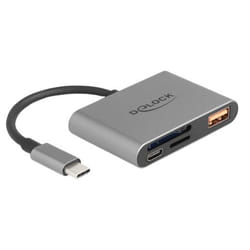 DeLOCK 91016 lecteur de carte mémoire USB 2.0 Type-C Gris