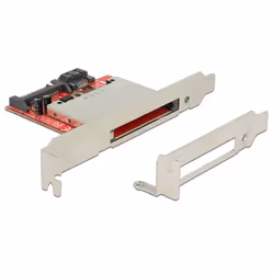 DeLOCK 91495, CFast, CFast 2.0, Noir, Rouge, Argent, SATA, Boîte