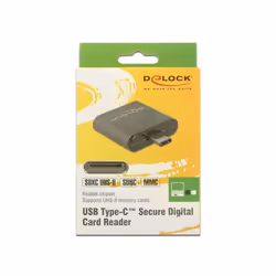 DeLOCK 91498 lecteur de carte mémoire USB 3.2 Gen 1 (3.1 Gen 1) Type-C Noir