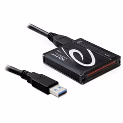 DeLOCK USB 3.0 Card Reader All in 1, CF, Clé USB (MS), microSDHC, MMC, MS Duo, MS PRO, MS PRO Duo, SD, SDHC, SDXC, xD, Noir,  ...