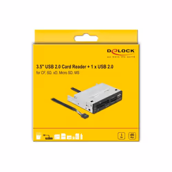 DeLOCK 91708 lecteur de carte mémoire USB 2.0 Interne Noir, Gris - Vue supplémentaire 5