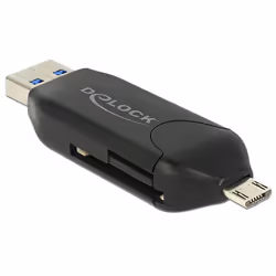 DeLOCK 91734 lecteur de carte mémoire USB/Micro-USB Noir