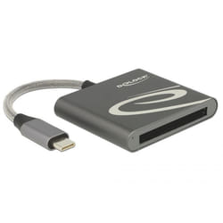 DeLOCK 91745 lecteur de carte mémoire USB 3.2 Gen 1 (3.1 Gen 1) Type-C Noir, Argent