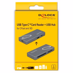 DeLOCK 91754 lecteur de carte mémoire USB 3.2 Gen 1 (3.1 Gen 1) Type-C Gris - Vue supplémentaire 5